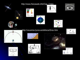 http://usuarios.lycos.es/lafisica/Grav.htm http://www.fisicaweb.info/Cap_7.htm 
