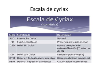 Escala de cyriax
 