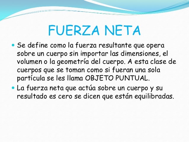 FUERZA Y SU CLASIFICACION