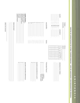 TORNEO_____________________________FECHA_______________________
CATEGORIA__________________________GRUPO______________________
EQUIPOOPONENTESEQUENCIADELTORNEO
_________________VS______________________________________________________
_________________VS_______________________________________________________
_________________VS______________________________________________________
_________________VS_______________________________________________________
_________________VS__________________
_________________VS_________________
GOLEADORESGOLESPOSICIONESFINALES
1.____________________________________1.___________________CAMPEON
2._____________________________________2.___________________SUBCAMPEON
3._________________________________3.___________________TERCERLUGAR
4._____________________________________4.___________________CUARLOLUGAR
5._________________________________
6._________________________________MEJORESJUGADORESDELEQUIPO
7._________________________________1.___________________________________
8.___________________________________2.___________________________________
9.___________________________________3.___________________________________
10.____________________________________4.___________________________________
11._____________________________________
12._____________________________________
CUERPOTECNICOMEJORESJUGADORESOBSERVADOS
DIRECTORTECNICO_________________________________________1.___________________________________
ASESORTECNICO___________________________________________2.____________________________________
PREPARADORFISICO________________________________________3.____________________________________
DOCTOR____________________________________________________4.___________________________________
UTILERO____________________________________________________5.___________________________________
ADMINISTRADOR_____________________________________________
OBSERVACIONES:_________________________________________________________________________________________________
____________________________________________________________________________________________________________________
____________________________________________________________________________________________________________________
___________________________________________________________________________________________________________________
____________________________________
DIRECTORTECNICO
J
J
J
G
J
E
J
P
G
F
G
C
PT
S
CENTRODECAPACITACIONDEFUTBOLFUERZASBASICAS.LISTADEASISTENCIAAENTRENAMIENTOSMENSUAL.
ASISTENCIA
soccer book_pgs_96_123 8/7/07 9:22 AM Page 15
 