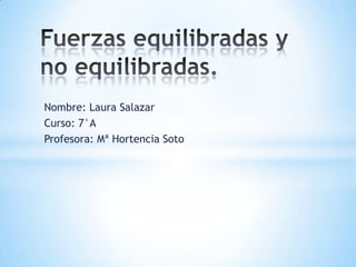 Nombre: Laura Salazar
Curso: 7°A
Profesora: Mª Hortencia Soto
 