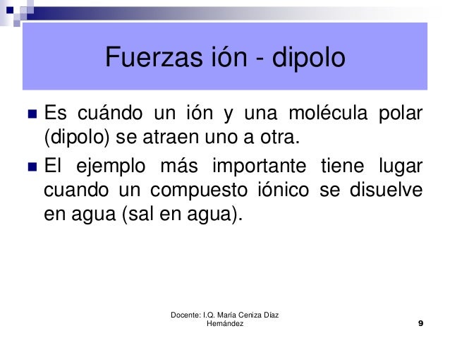 Fuerzas intermoleculares