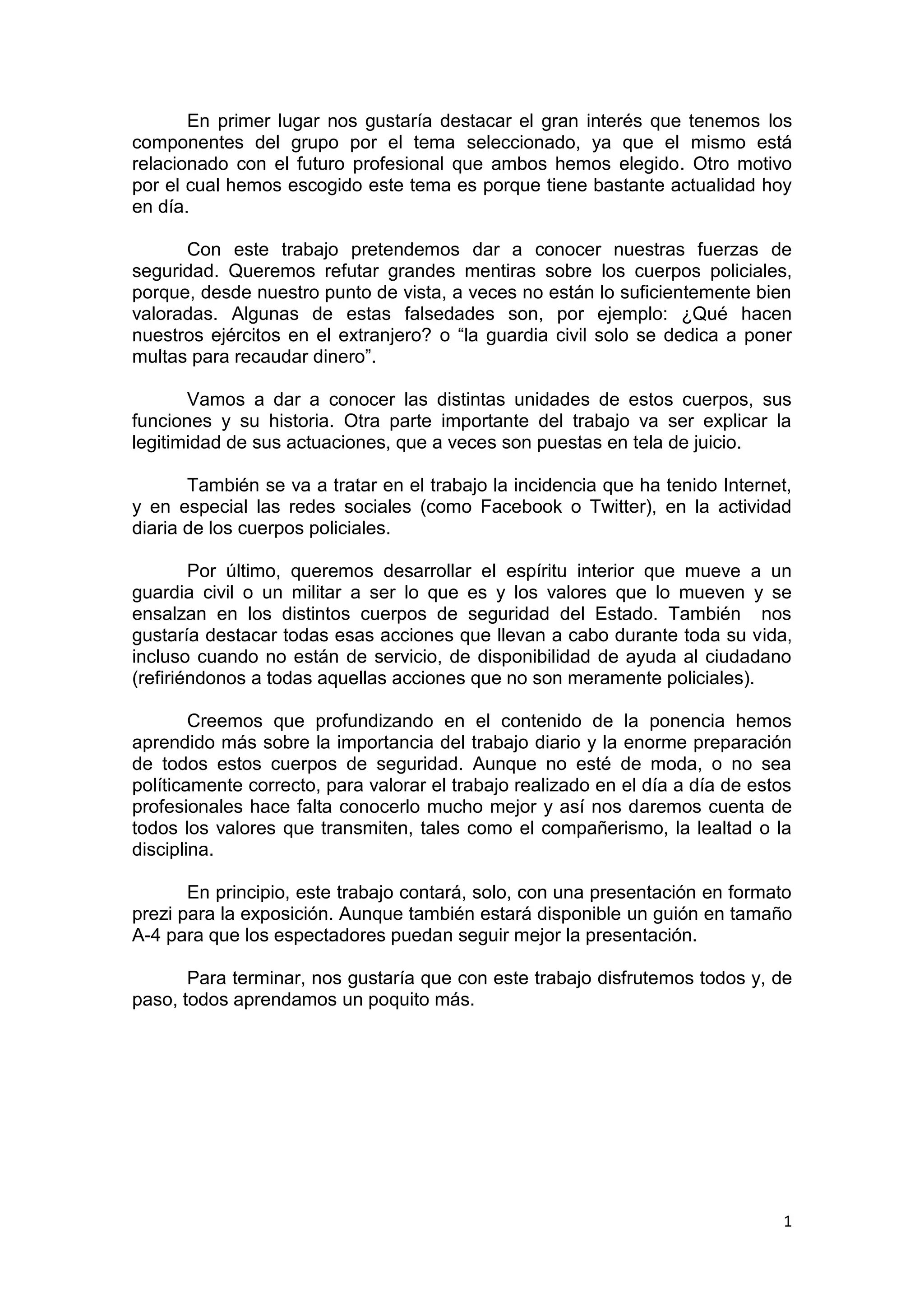Fuerzas y cuerpos de seguridad del estado español | PDF
