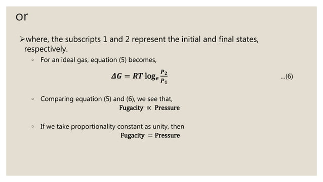 Fugacity & Concept of Fugacity | PPTX