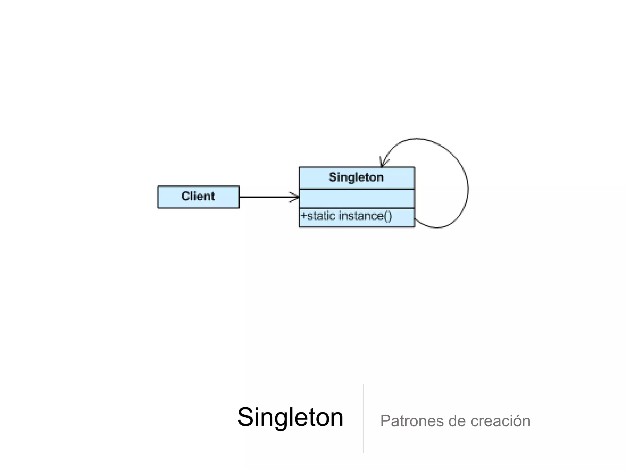 Singleton Patrones de creación
 