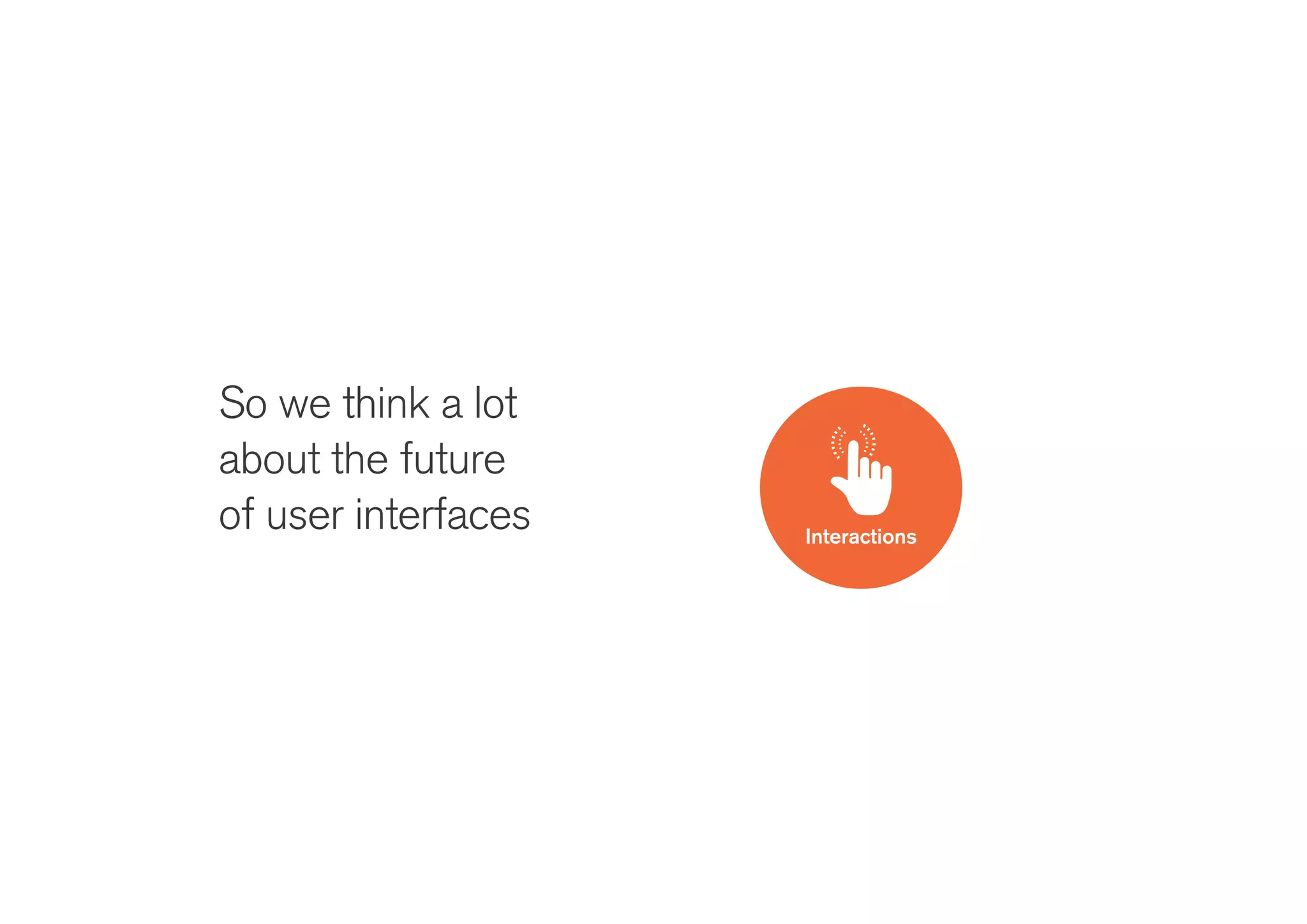 Packaging
Digital
Services
Products
Interactions
Environments
And their relationships
to those other areas
 