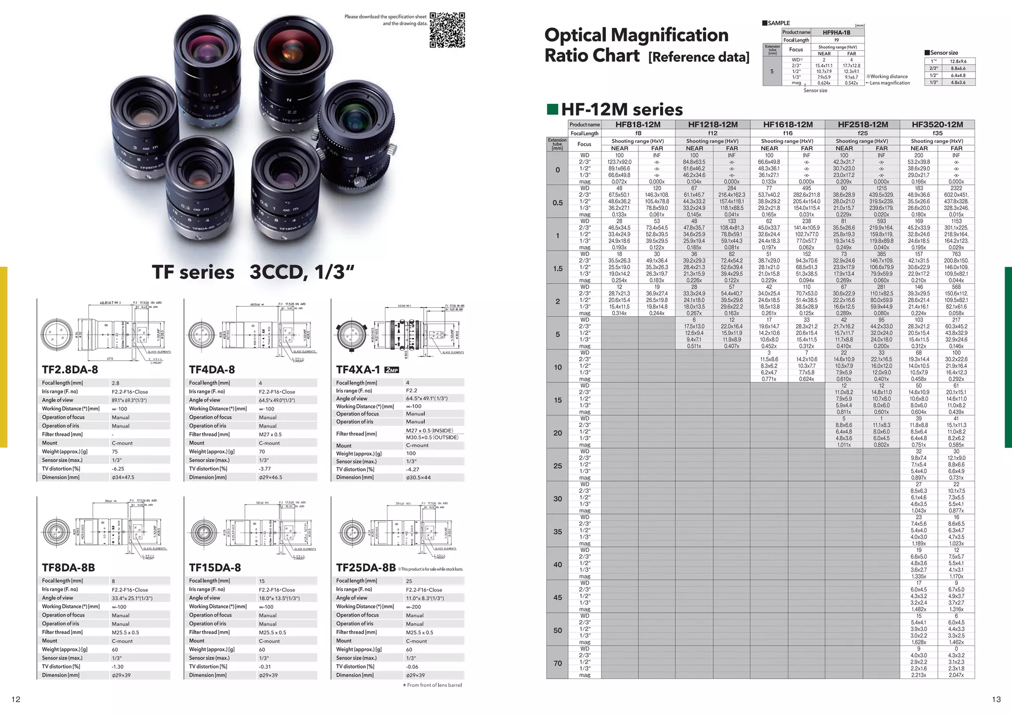 Fujinon machine vision_lens_catalog_english PDF Cameras and