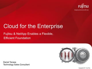 Cloud for the Enterprise
Fujitsu & NetApp Enables a Flexible,
Efficient Foundation




Daniel Tanase
Technology Sales Consultant
                              0        Copyright 2011 FUJITSU
 