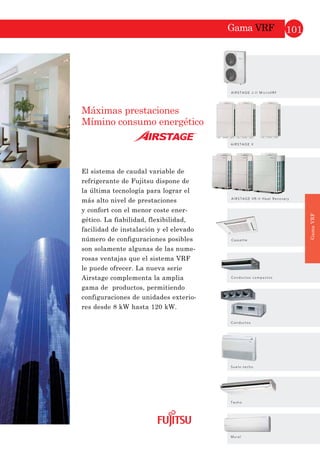 1 - Para acceder a programación apretar simultáneamente
durante más de 5 segundos los botones SET TEMP
W V y FAN.
2 - En caso de que haya más de una unidad instalada apretar
el botón SET BACK para indicar el número de la unidad a
programar. Si únicamente hay una unidad instalada podemos
saltar este paso.
3 - Pulsar los botones SET TIME W ó X para seleccionar la
función a programar. En este caso la función 21.
4 - Pulsar los botones SET TEMP W V para seleccionar el modo
de presión en el que queremos trabajar. La unidad viene
programada en modo normal (00).
Para modelos Slim (10 niveles posibles)
5 - Pulsar el botón SET para confirmar el valor introducido.
Apretar este botón durante unos segundos hasta que el valor
introducido deje de parpadear.
6 - Para salir de programación apretar durante más de 5 segundos
simultáneamente los botones SET TEMP W V y FAN.
7 - Después de completar estos pasos para validar los cambios
se deberá rearmar la unidad.
no
unidad interior
no
de función
valor
Las nuevas unidades de conductos inverter Serie A permiten la regulación de
la presión estática entre 4 niveles posibles. A esta regulación se puede acceder
desde el propio mando de la unidad siguiendo las siguientes instrucciones:
Descripción Función Valor
Normal 00
Presión estatica Modo 1 21 01
Presión estatica Modo 2 02
Presión estatica Modo 3 03
Descripción Función Valor
0 Pa 00
10 Pa 01
20 Pa 02
30 Pa 03
40 Pa 04
50 Pa 26 05
60 Pa 06
70 Pa 07
80 Pa 08
90 Pa 09
 25 Pa (Estándar) 31
( …Ajuste de fábrica)
 