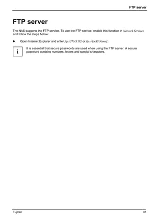 Fujitsu storage celvin_nas_manual | PDF