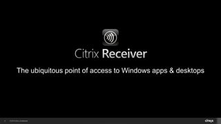 © 2014 Citrix. Confidential.6
The ubiquitous point of access to Windows apps & desktops
 