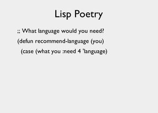 Lisp Poetry