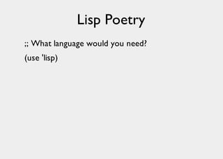 Lisp Poetry