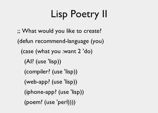 Lisp Poetry