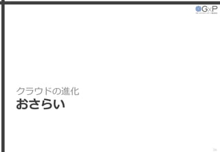 クラウドの進化
おさらい
36
 