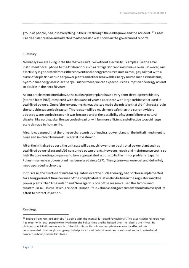 Fukushima Nuclear Accident Causes