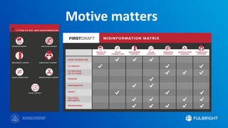 Sponsored by the U.S. Department of State
Bureau of Educational and Cultural Affairs
Motive matters
 