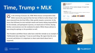 Sponsored by the U.S. Department of State
Bureau of Educational and Cultural Affairs
Time, Trump + MLK
 