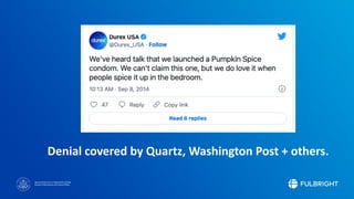 Sponsored by the U.S. Department of State
Bureau of Educational and Cultural Affairs
Denial covered by Quartz, Washington Post + others.
 