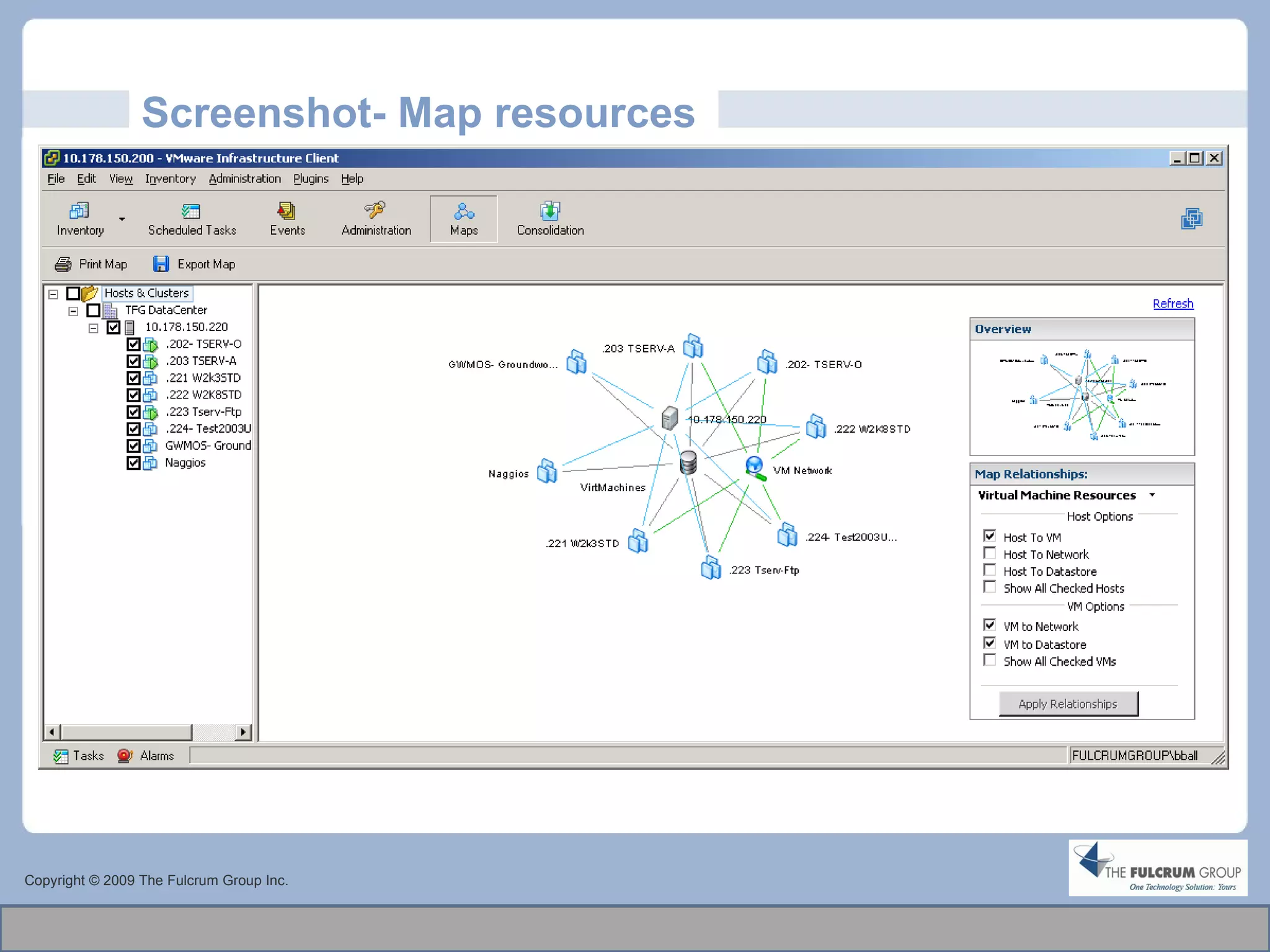 Screenshot- Map resources Copyright © 2009 The Fulcrum Group Inc. 