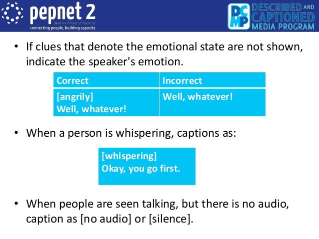 closed captioning guidelines