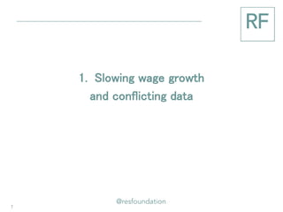 1.Slowing wage growth 
and conflicting data 
7  