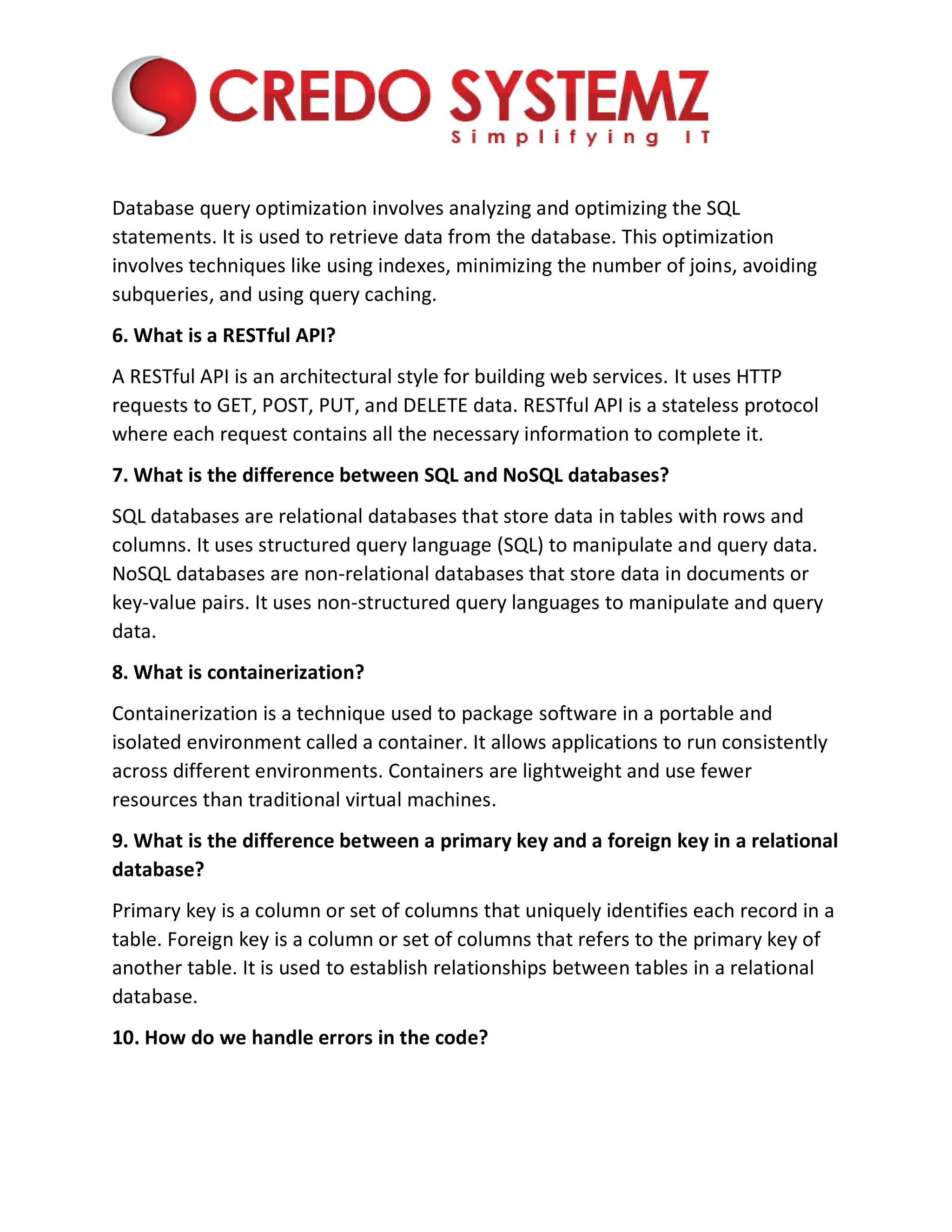 Full stack interview questions and answers pdf