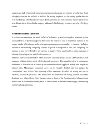 Inflation and Its Effect on Bangladesh | PDF