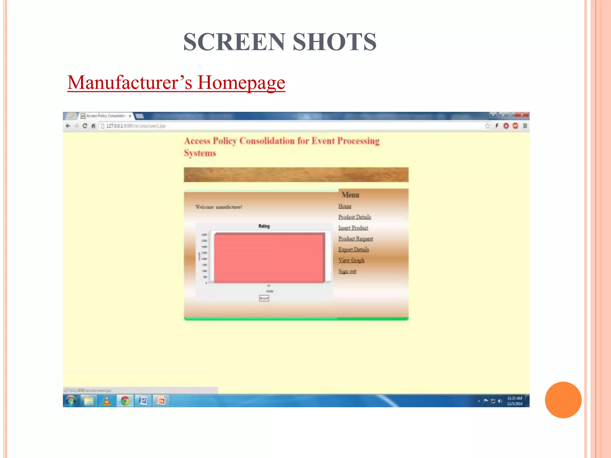 SCREEN SHOTS 
Manufacturer’s Homepage 
 