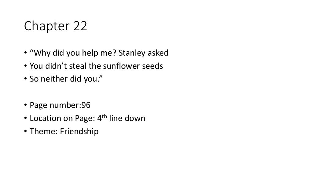 Holes Key Quotes All Chapters