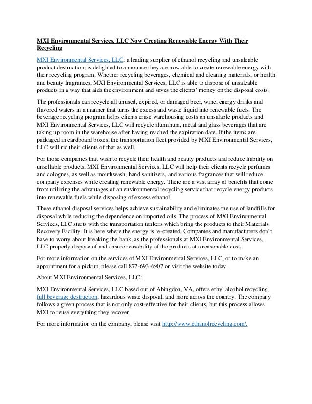 Full Beverage Destruction