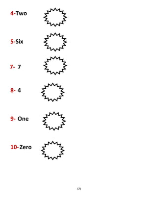 (7)
4-Two
5-Six
7- 7
8- 4
9- One
10-Zero
 