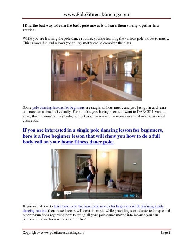 Full body roll pole dancing lessons for beginners on a fitness pole