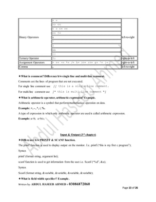 ICS Part 2 Computer Science Short Notes | DOCX