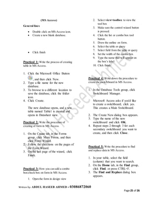 ICS Part 2 Computer Science Short Notes | DOCX