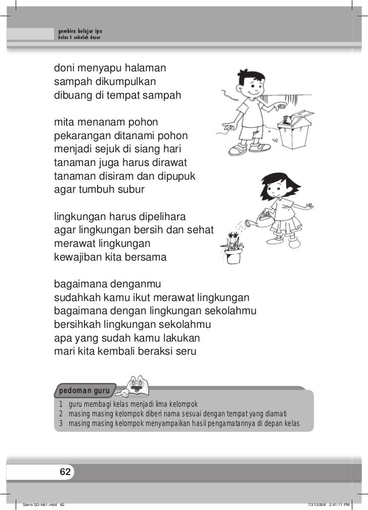 Download Gratis Gambar Fullbook Ipa SD Mi Kelas 1 Terkeren by Cikimm.com