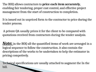Comprehensive Guide to Construction Estimation, BOQ, and Pricing | PPTX
