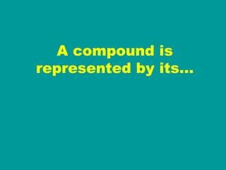 A compound is represented by its… 