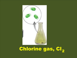 Chlorine gas, Cl 2 