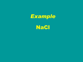 Example NaCl 