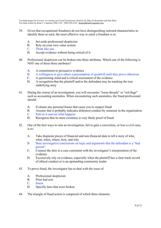 FULL CHAPTERS TESTBANK for Forensic Accounting and Fraud Examination ...