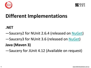 Saucery for Saucelabs | PPT