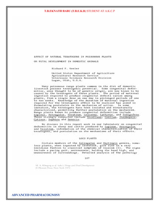 T.B.EKNATH BABU (T.B.E.K.B) STUDENT AT A.K.C.P 
ADVANCED PHARMACOGNOSY 
 