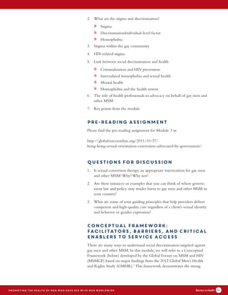 Promoting the Health of MSM worldwide | PDF