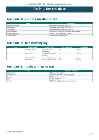 Full Data Analytics Course Book for Beginners | Excel, SQL, Python ...