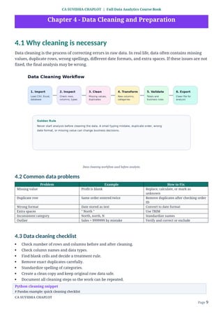 Full Data Analytics Course Book for Beginners | Excel, SQL, Python ...