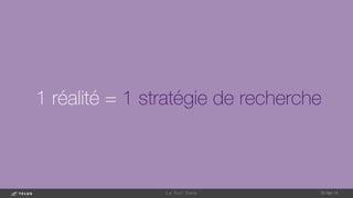 1 réalité = 1 stratégie de recherche
1-May-14
L e F u l l D a t a 
 