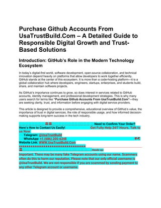 Full Detailed Guide to Purchase Github Accounts From UsaTrustBuild.docx
