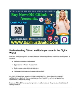 Full Detailed Guide to Purchase Github Accounts From UsaTrustBuild.docx