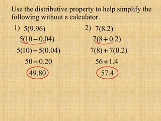 Distributive Property | PPT